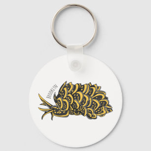 Porte-clés Illustration de la feuille de limace de mer grillé