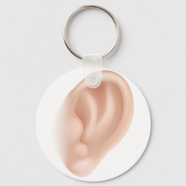 Porte-clés Illustration de la partie du corps de l'oreille (Recto)