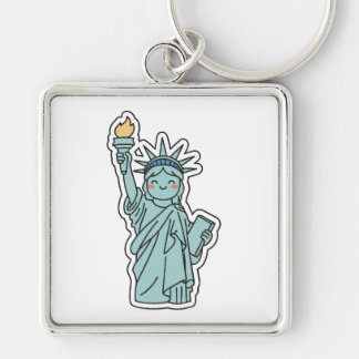 Porte-clés Illustration de la Statue de la Liberté mignonne