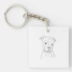 Porte-clés Illustration de l'Am Staffordshire Terrier