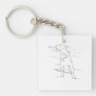 Porte-clés Illustration de l'Amstaff