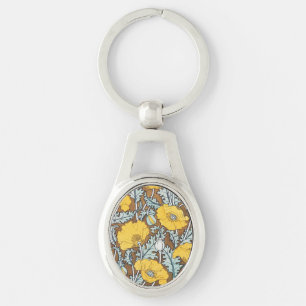 Porte-clés Illustration de l'art du pavot Flower Nouveau