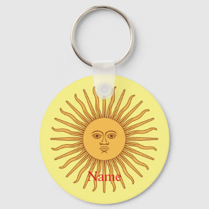 Porte-clés Illustration de l'art face soleil Thunder_Cove