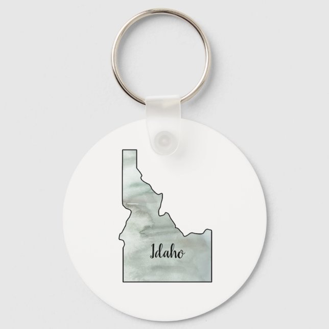 Porte-clés Illustration De L'État De L'Idaho (Recto)
