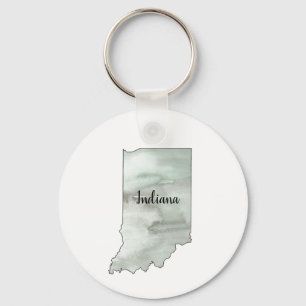 Porte-clés Illustration de l'état de l'Indiana