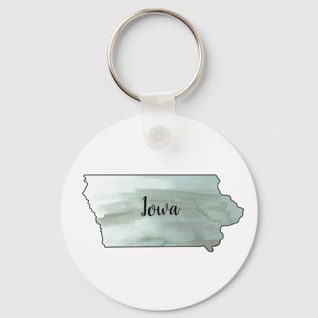 Porte-clés Illustration de l'État de l'Iowa (Recto)