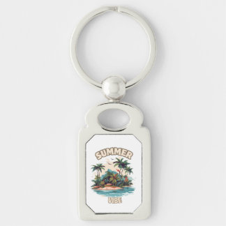 Porte-clés Illustration de l'île tropicale Vibe été