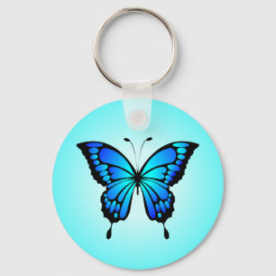 Porte-clés Illustration de l'insecte bleu papillon-20284