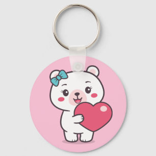 Porte-clés Illustration de l'ours en peluche