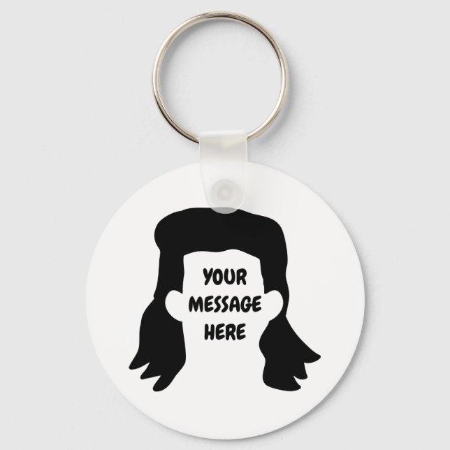 Porte-clés Illustration de Mullet de message personnalisé amu (Recto)