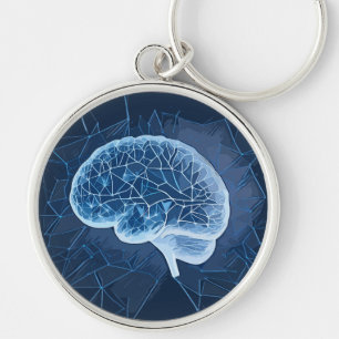 Porte-clés Illustration de réseau cérébral - Réseau neuronal