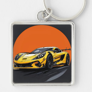 Porte-clés Illustration de voiture de sport moderne