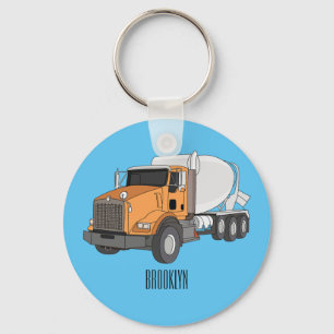 Porte-clés Illustration du camion de mélange de béton