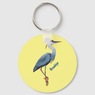 Porte-clés Illustration du grand héron bleu