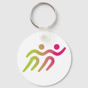 Porte-clés illustration du groupe de coureurs