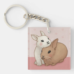 Porte-clés Illustration du lapin mignon