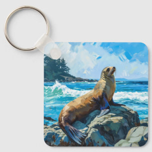 Porte-clés Illustration du lion de mer