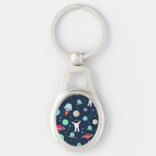 Porte-clés Illustration du Motif spatial