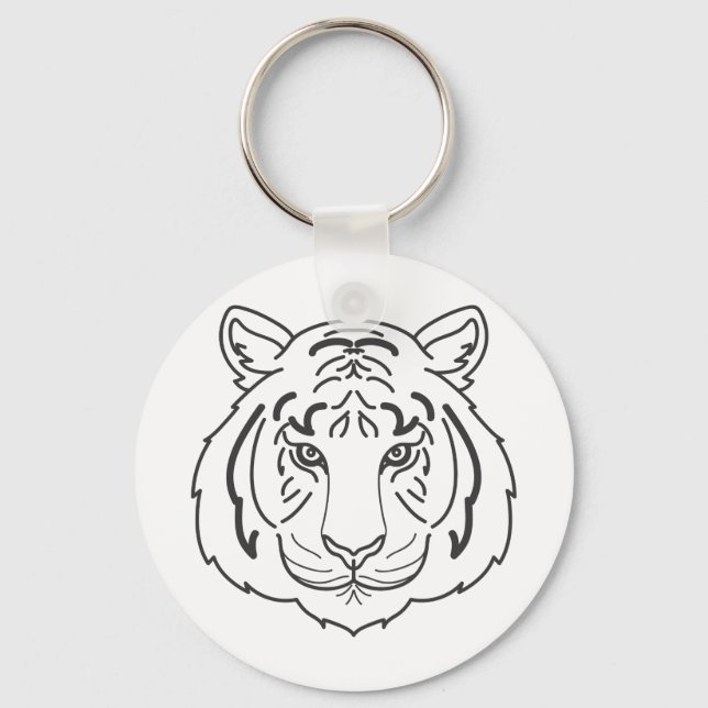 Porte-clés Illustration du tigre (Recto)