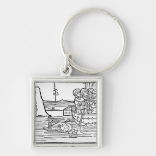 Porte-clés Illustration 'du voyage de St Brendan