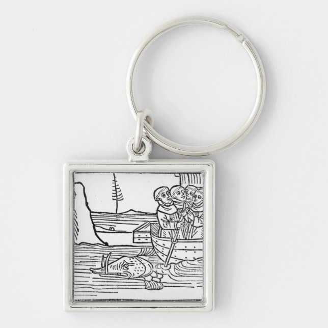 Porte-clés Illustration 'du voyage de St Brendan (Devant)