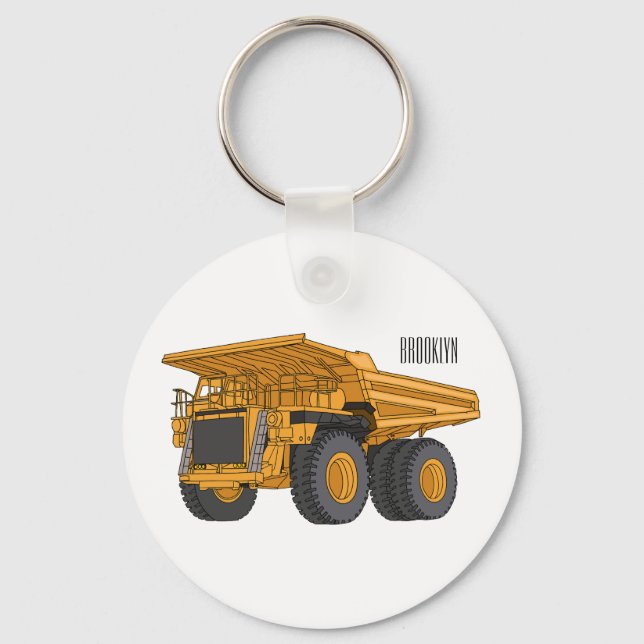 Porte-clés Illustration d'un camion à grande échelle (Recto)