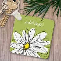 Illustration florale Daisy tendance - chaux et jau