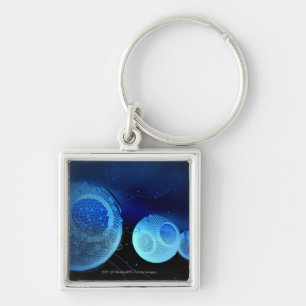 Porte-clés Illustration luminescente de lipoprotéine lourde