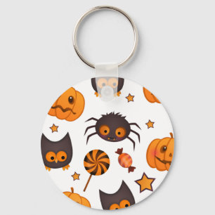 Porte-clés Illustration mignonne de motif de Halloween