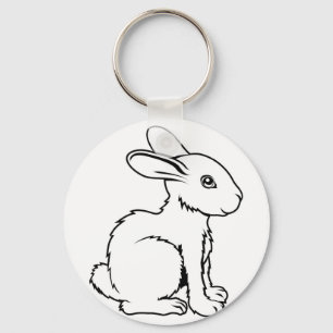 Porte-clés Illustration stylisée de lapin