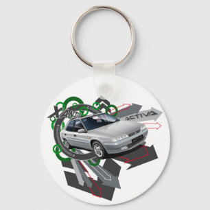 Porte-clés illustré par Activa de Citroen Xantia