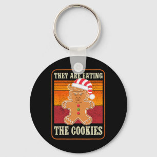 Porte-clés Ils Mangent Les Cookies Noël Trump Humour