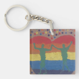 Porte-clés Ils ont épousé le mariage arc-en-ciel de Yeshaya D