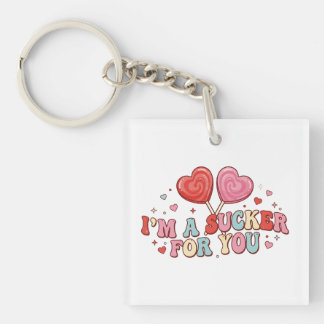 Porte-clés I'm A Sucker For You | Funny Retro Valentine's Day
