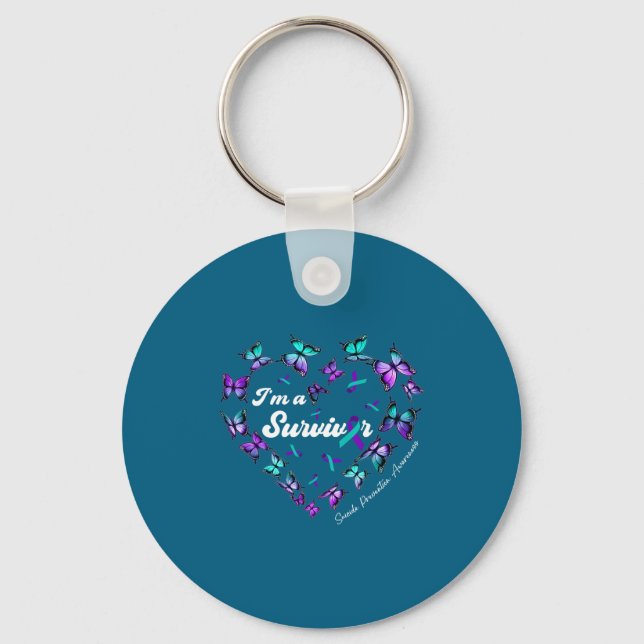 Porte-clés I'm A Survivor Suicide Prevention Awareness Butter (Recto)