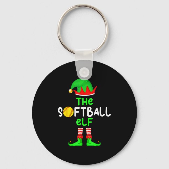 Porte-clés I'm The Softball Elf Christmas Family Matching Paj (Recto)