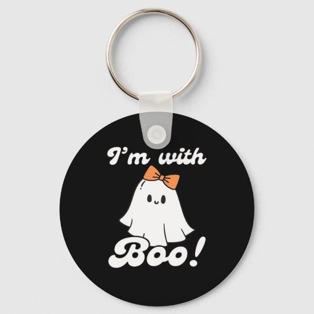 Porte-clés Im With Boo Funny Retro Style (Recto)