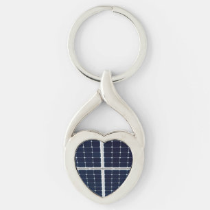 Porte-clés Image amusante d'un panneau solaire