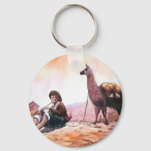Porte-clés Image de lama de Cusco Pérou