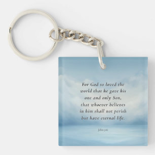Porte-clés Image du verset biblique Jean 3:16