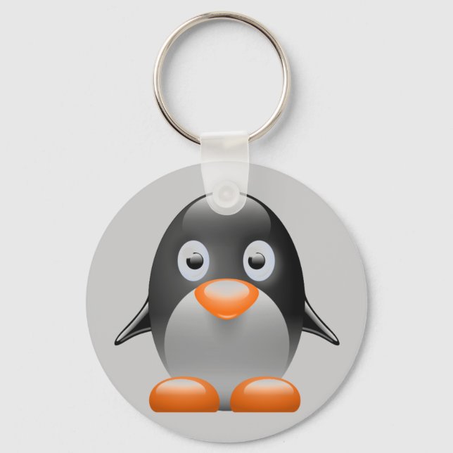 Porte-clés image linux tux pingouin (Recto)