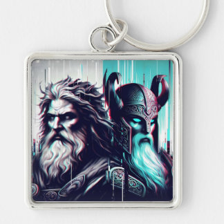 Porte-clés  image of the gods zeus and odin togethe