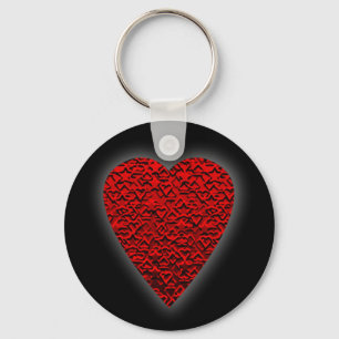Porte-clés Image Rouge-Coeur Lumineux.