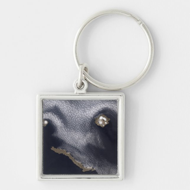 Porte-clés Image satellite de l'île de Semisopochnoi (Devant)