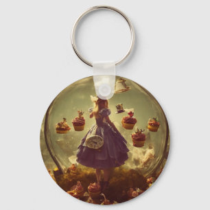 Porte-clés Imaginaire Alice et Cupcakes
