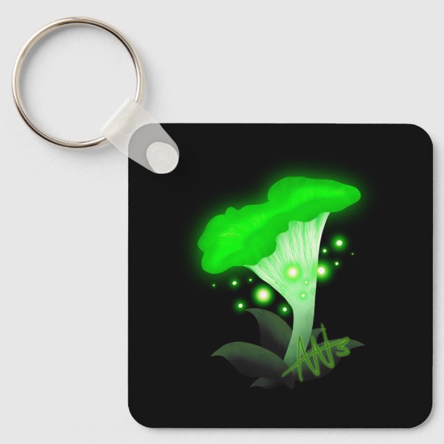 Porte-clés Imaginaire Chanterelle Vert brillant Champignons M (Recto)