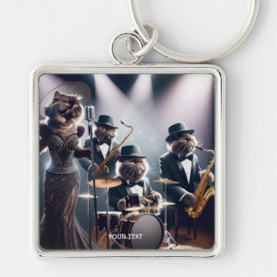 Porte-clés Imaginaire Cute Jazz Band Cats