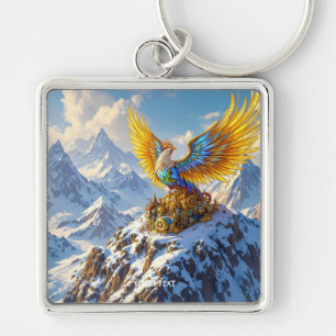 Porte-clés Imaginaire Cute Steampunk Mountains Phoenix