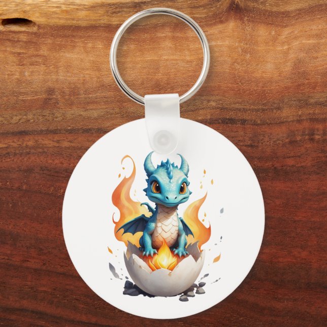 Porte-clés Imaginaire d'éclosion bébé dragon enfants (Verso)