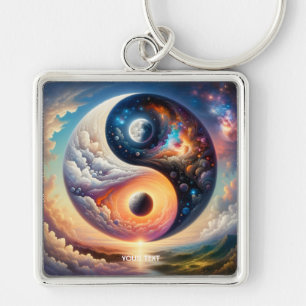 Porte-clés Imaginaire mignon surréaliste Yin Yang